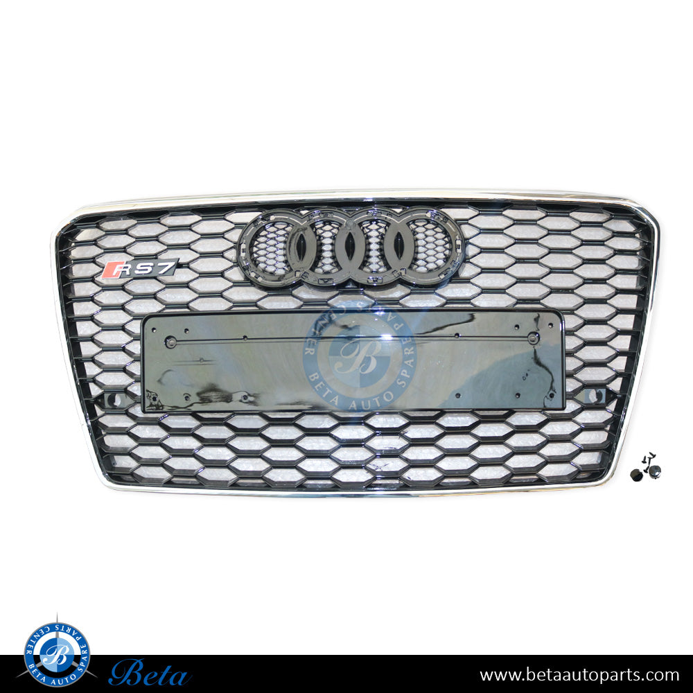 Grille RS7 Look Black and Chrome color for Audi A7 2011-2014 models, Part Number 4G8853651C Grille RS7 Look Black and Chrome color for Audi A7 2011-2014 models, Part Number 4G8853651C
